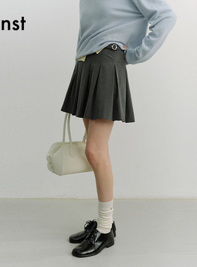 Dunst【白逸帆同款】2026春季新品百搭高腰百褶迷你短裙UDSK6A202