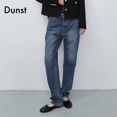 Dunst2026秋季新品女士通勤复古基本款直筒水洗牛仔裤UDPA5C204