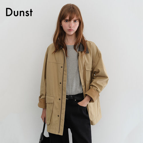 Dunst【允仔同款】中性男友风复古工装半长夹克外套UDJU5C110