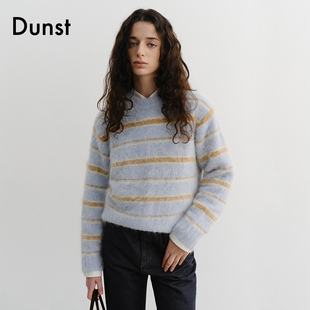 条纹起绒针织衫 Dunst 新品 2025冬季 上衣UDSW5D129 白逸帆同款