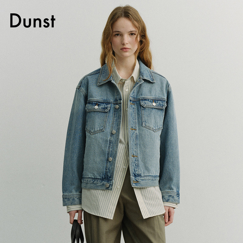 Dunst2026春季新品复古中性款卡车单宁牛仔夹克外套UDJU6A108,女装/女士精品,短外套,淘宝优惠券,粉丝福利购,淘宝优惠卷