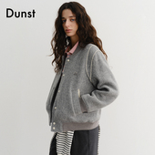 Dunst中性风金属标logo宽松休闲经典 羊毛棒球夹克外套UDJU5D124