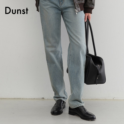Dunst【肉团夫斯基同款】女士复古基本款直筒牛仔裤UDPA5C204