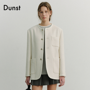 Dunst【嘟颖/白逸帆同款】2026春季无领粗花呢夹克外套UDJA6A109