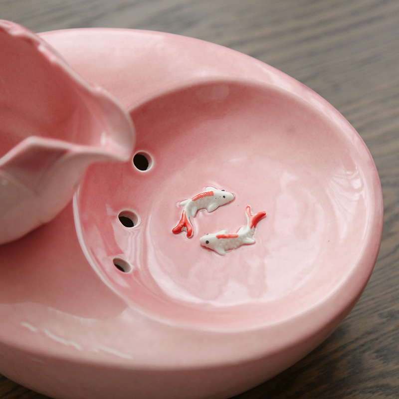 新款猫咪智能饮水机 萌宠活泉饮水瓷器宠物自动喂水