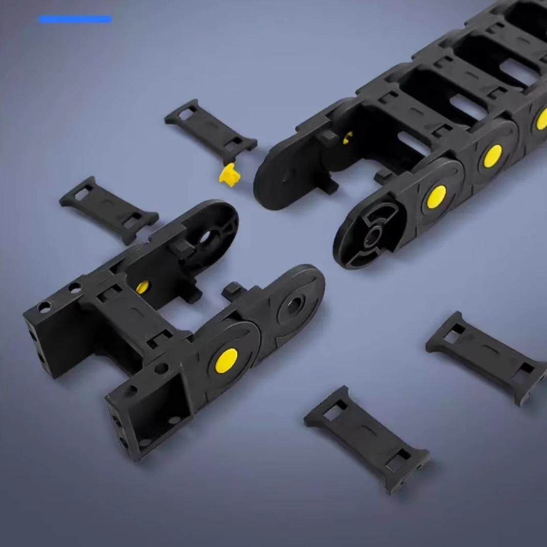 尼龙拖链机床坦克链全封闭彩色塑料电缆线槽高速雕刻机工业传动链