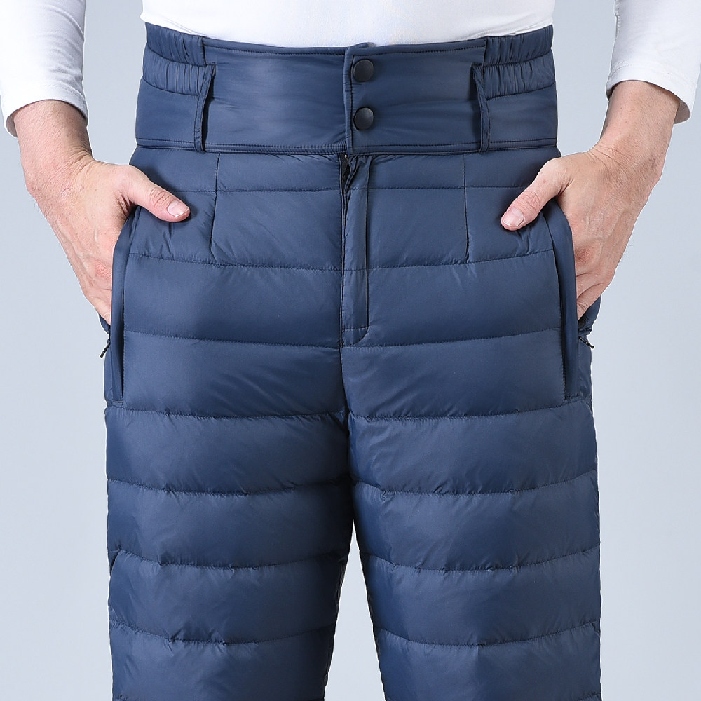 老年人羽绒裤加肥加大宽松男士外穿厚内穿直筒鹅绒裤保暖裤加高腰,男装,羽绒裤,淘宝优惠券,粉丝福利购,淘宝优惠卷