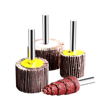 带柄叶轮磨头百叶轮纱布打磨头除锈砂纸圈砂轮叶片砂纸抛光千页轮