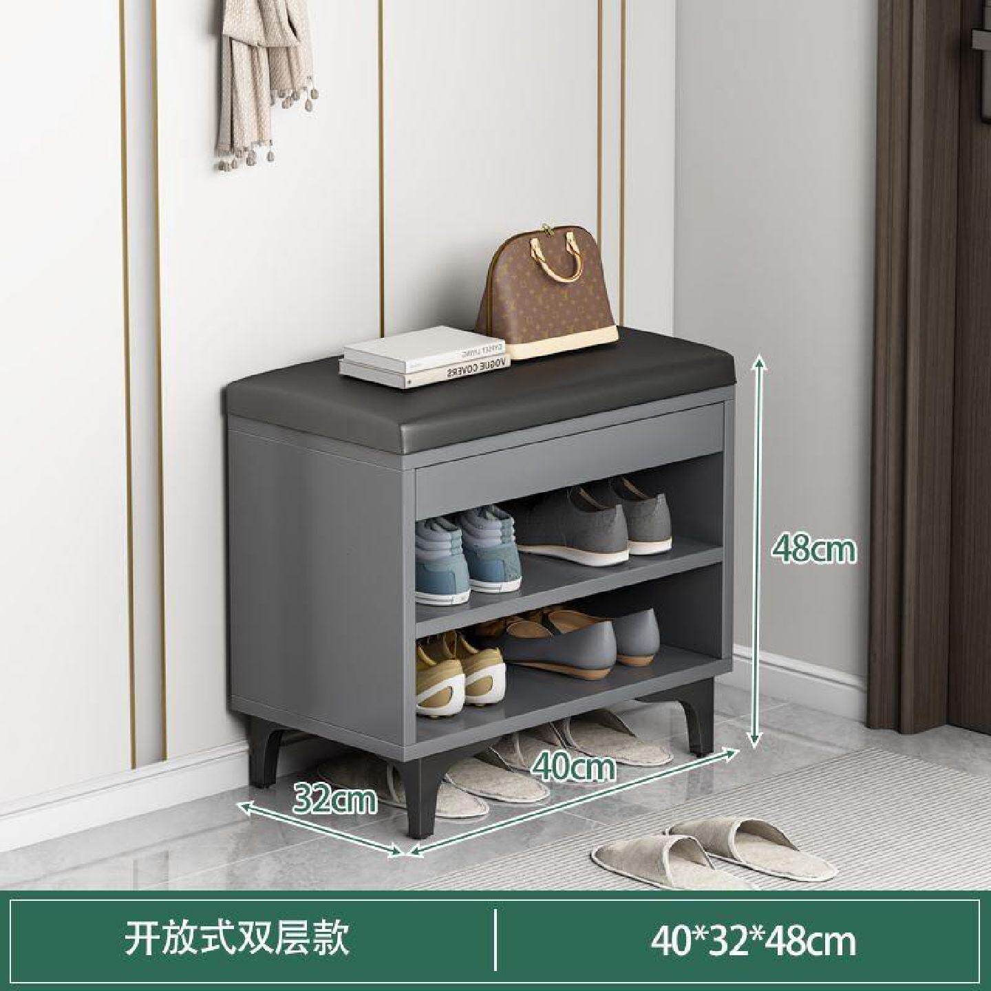 鞋柜坐凳一体家用门口楼道外换鞋凳入门玄关坐垫软包小户型可坐柜