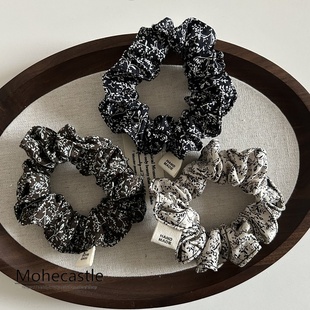 韩系复古碎花小肠发圈女百搭扎头发发圈高级感头绳2025新款发圈