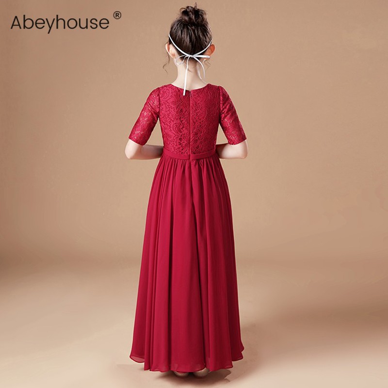 女童小提琴演奏钢琴演出服中大童高端晚礼服儿童生日宴主持人长裙