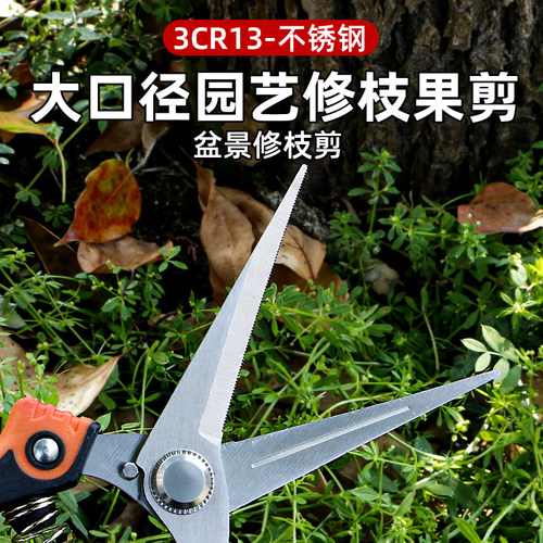 果树剪刀修枝神器修枝摘果剪花卉剪树枝绿化嫁接园艺剪不锈钢剪刀