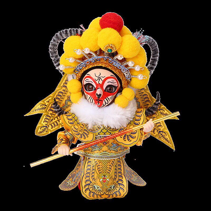北京唐人坊京剧脸谱人偶绢人中国风特色手工艺娃娃生日礼物送老外