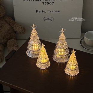 圣诞节氛围小夜灯装饰品桌面主题场景布置摆件圣诞树挂饰挂件布景