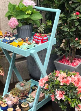 美式田园立式黑板装饰品置物架摆件创意三层店铺橱窗花架工艺品