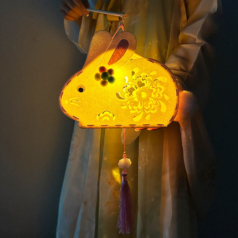 2023新款中秋节兔子灯笼材料包学生diy手工宫灯儿童古风中式花灯,节庆用品/礼品,灯笼材料包,淘宝优惠券,粉丝福利购,淘宝优惠卷