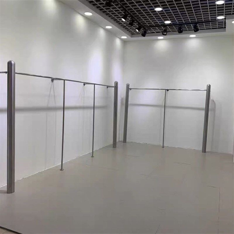 服装店展示架女装上墙挂衣杆壁挂式陈列道具不锈钢挂衣架童装货架