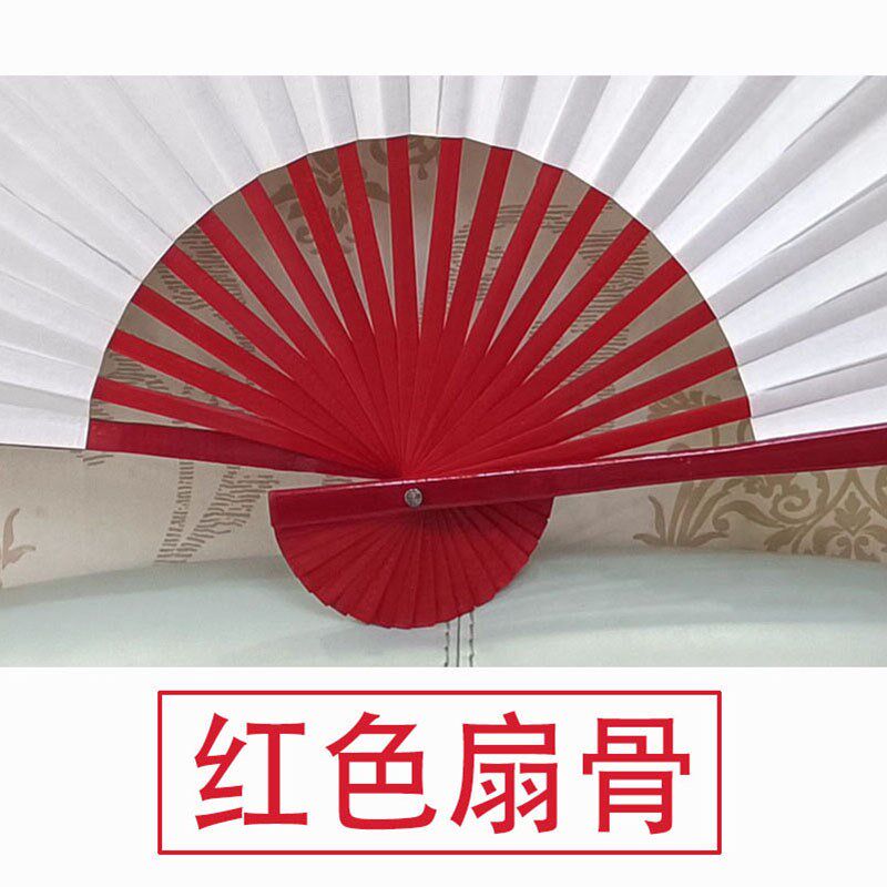 空白宣纸扇大挂扇舞蹈表演书法绘画装饰扇折扇COS道具双面白纸扇