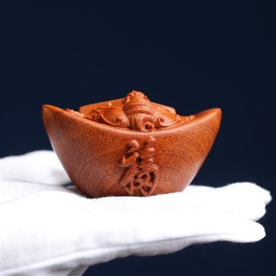 恭王府福到财到福庆有余金元宝摆件