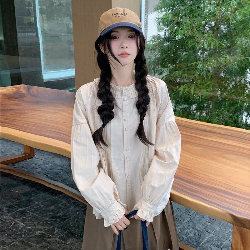 大码女装2024早春新款胖妹妹宽松衬衫百搭显瘦半身裙遮肚藏肉套装