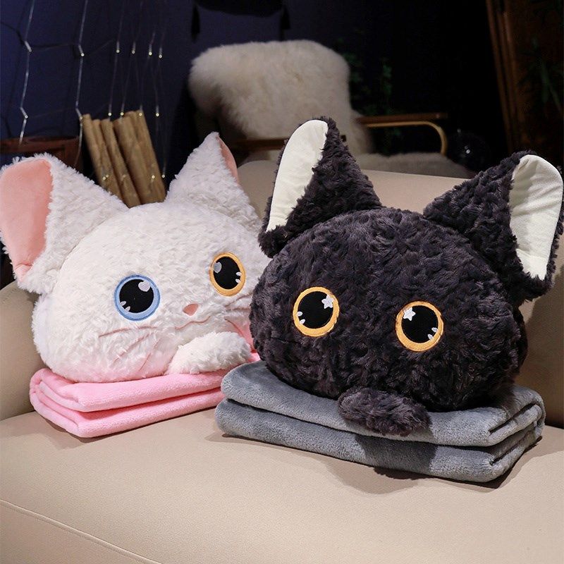 德文猫抱枕被子两用二合一办公室午睡空调毯汽车载枕头靠枕可折叠,居家布艺,抱枕被,淘宝优惠券,粉丝福利购,淘宝优惠卷