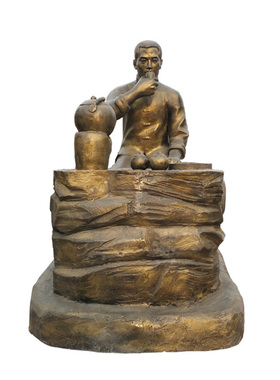 定制玻璃钢仿铜制茶人物雕塑定做民俗文化采茶雕像订园林景观摆件