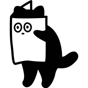 假装看书的猫咪创意贴纸可爱卡通风格墙贴墙壁玻璃门窗防撞墙贴画