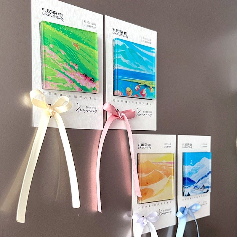 新疆四季旅游纪念冰箱贴书签伊犁草原赛里木湖沙漠禾木礼物伴手礼