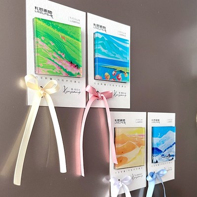 新疆四季旅游纪念冰箱贴书签伊犁草原赛里木湖沙漠禾木礼物伴手礼