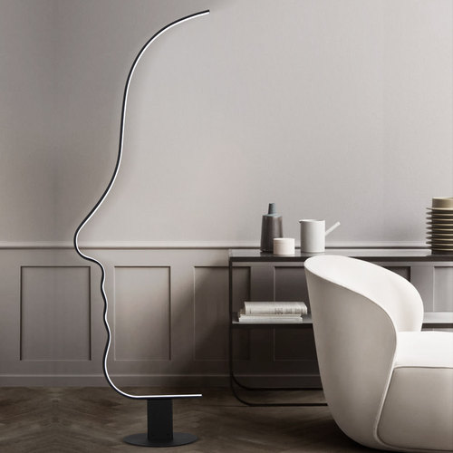 北欧LED人脸艺术落地灯简约创意客厅沙发样板房背景墙装饰床头灯