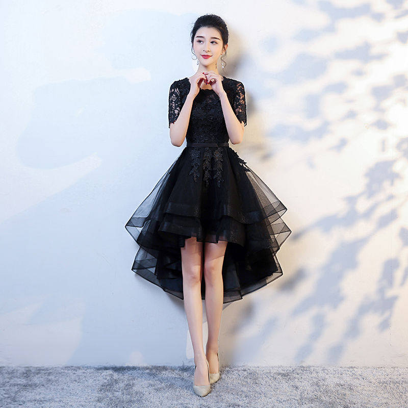 小个子晚礼服裙女学生新娘夏季表演演出宴会端庄大气优雅连衣裙女