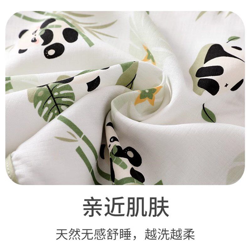 婴儿睡袋A类纯棉纱布全棉防踢被四季0-3薄款无袖睡袍背心睡衣夏天
