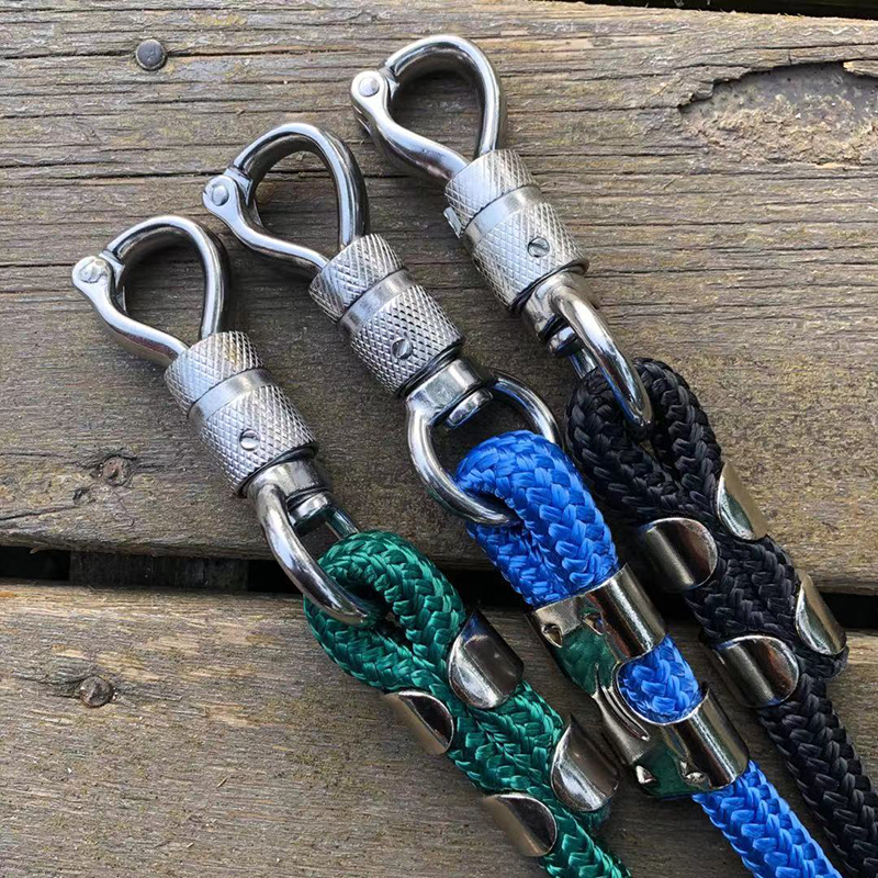 大型犬专用狗绳新款304钢万向钩牵引比特中亚加粗尼龙宠物遛狗绳