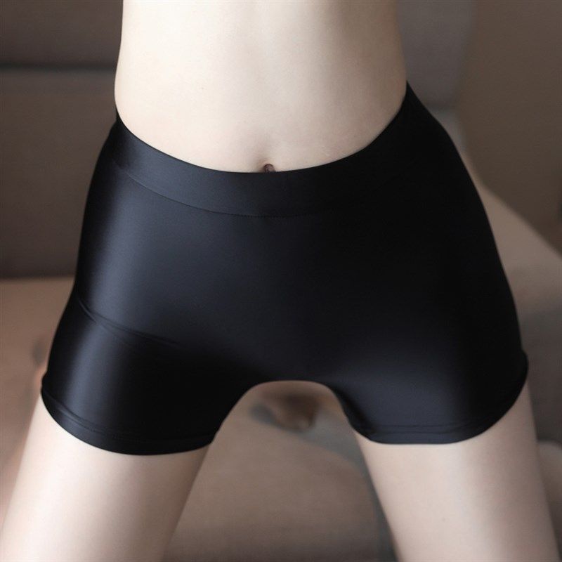 亮滑紧身包臀不开裆中腰四角裤平角裤打底裤男女性感短裤内衣裤薄,女士内衣/男士内衣/家居服,男平角内裤,淘宝优惠券,粉丝福利购,淘宝优惠卷