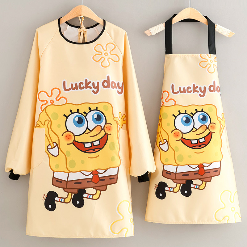 防水罩衣围裙厨房家用长袖防油做饭2024新款餐饮专用工作服上班女,家庭/个人清洁工具,围裙,淘宝优惠券,粉丝福利购,淘宝优惠卷