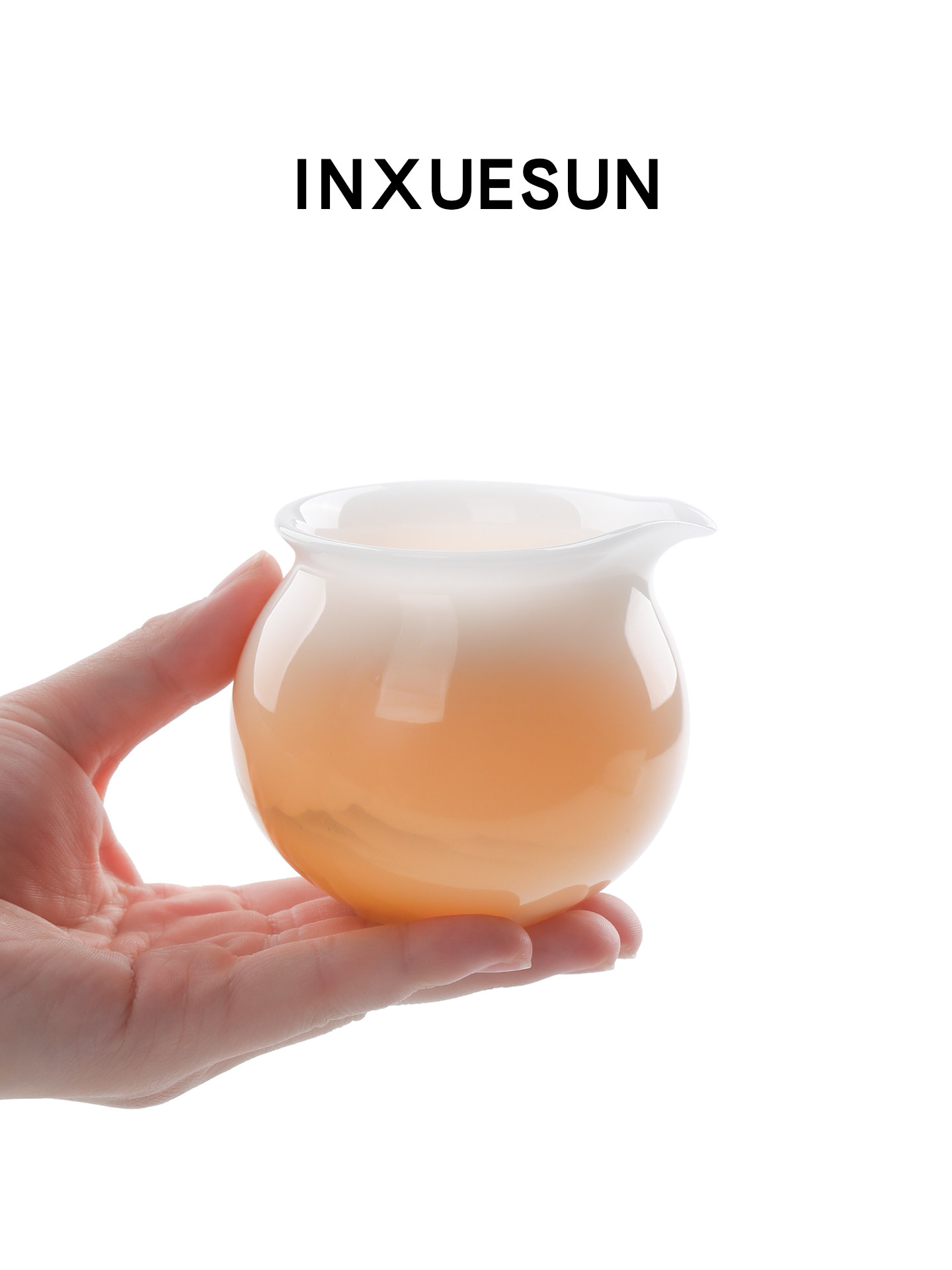 璞玉冰种玉瓷公道杯单个高档德化白瓷功夫茶具高颜值茶海分茶杯
