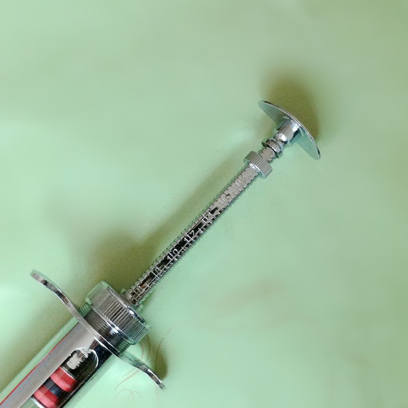 稽峰 原红旗不锈钢金属注射器 兽医注射针筒猪牛羊10 20 30 50ML