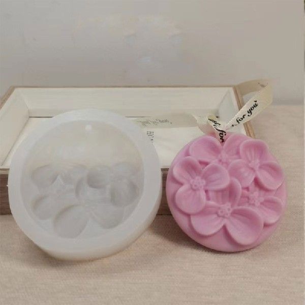 Silicone Mold Rose Flower Car Tags Diffuser Casting Mold