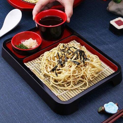 极速Tray Plate Soba Serving Sushi Japanese Noodle Set Sashim