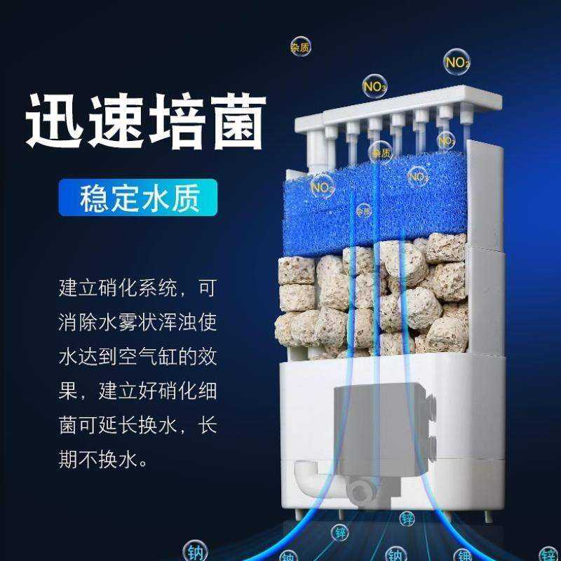 龟缸过滤器乌龟低水位吸粪三合一净水循环除便滴流滤水盒净化水质