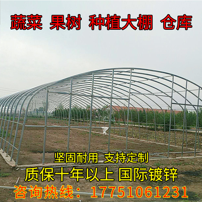 种植大棚骨架塑料养殖热镀锌钢管温室暖棚蔬菜椭圆管农业连栋配件
