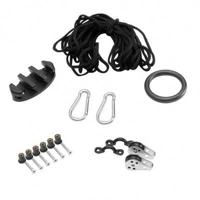 极速Kayak Canoes Anchor Trolley Kit System W Pulleys Pad Eye