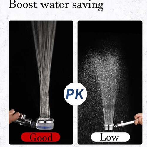 极速Bathroom Rotation Shower Head Propeller Turbo Boost