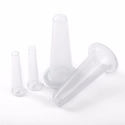 极速4pcs Silicone Massage Cupping Set Cup Vacuum Face Back