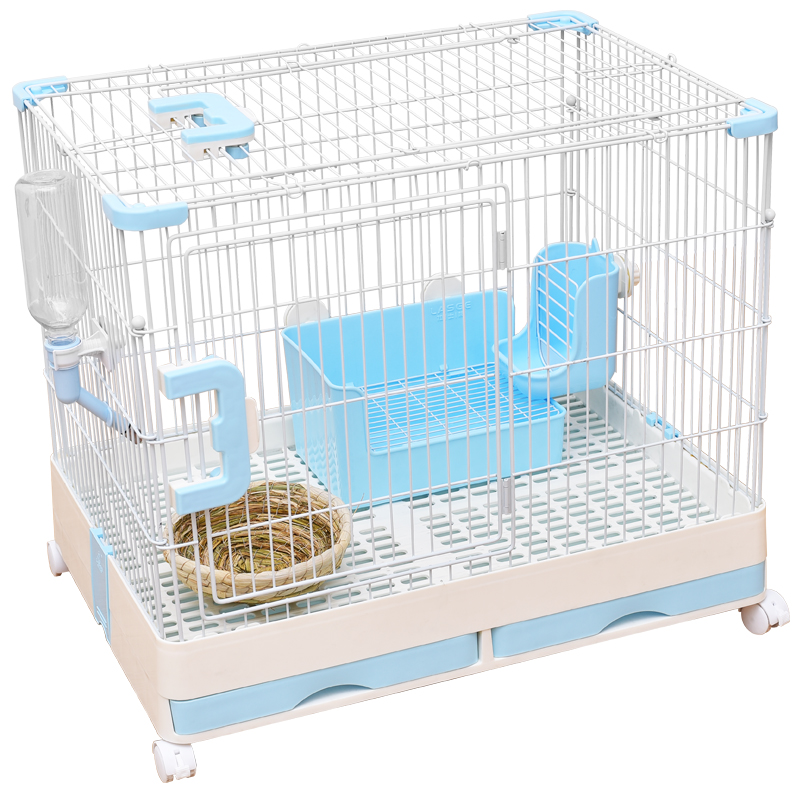 宠物兔笼子防喷尿家用大号室内自动清粪安哥拉特大窝别墅养殖专用