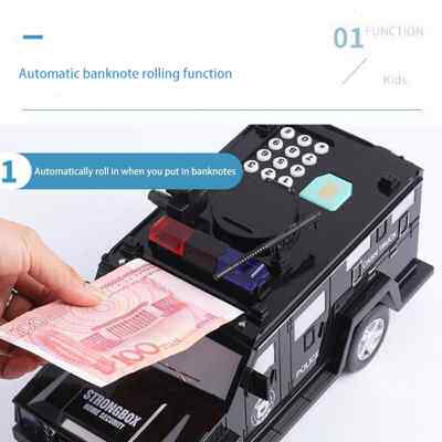 极速Fingerprint Password Cash Truck Car Piggy Bank Moneybox