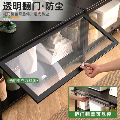 电视柜简约现代茶几电视机柜组合小户型实木客厅卧室伸缩轻奢地柜