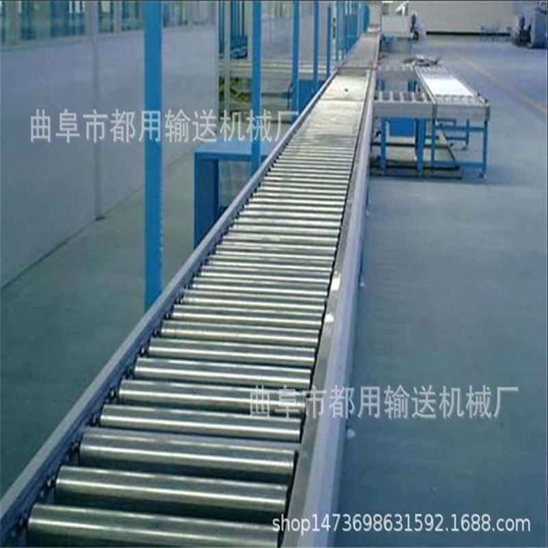 镀锌滚筒输送机 纸箱木门传送机 LJ1无动力辊筒输送机