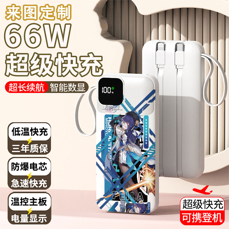 【3C认证】可爱佩拉充电宝20000毫安移动电源快充动漫周边定制图