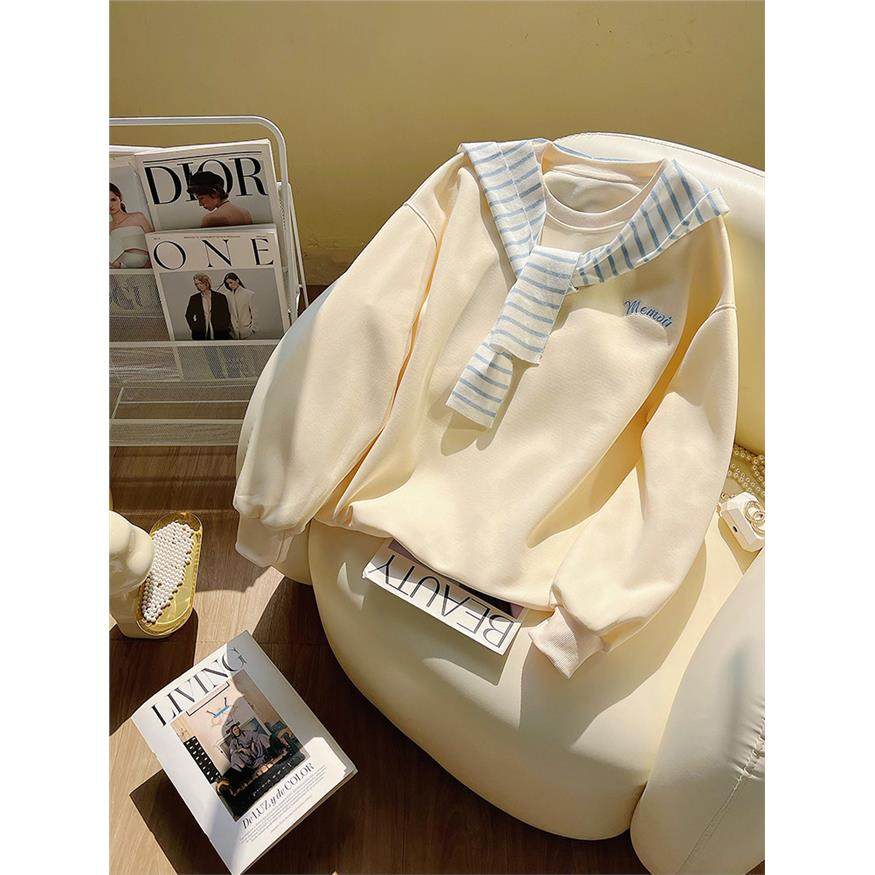 超好看针织假两件披肩圆领卫衣女秋冬2025新款小个子洋气爆款外套,个性定制/设计服务/DIY,棉服工装,淘宝优惠券,粉丝福利购,淘宝优惠卷